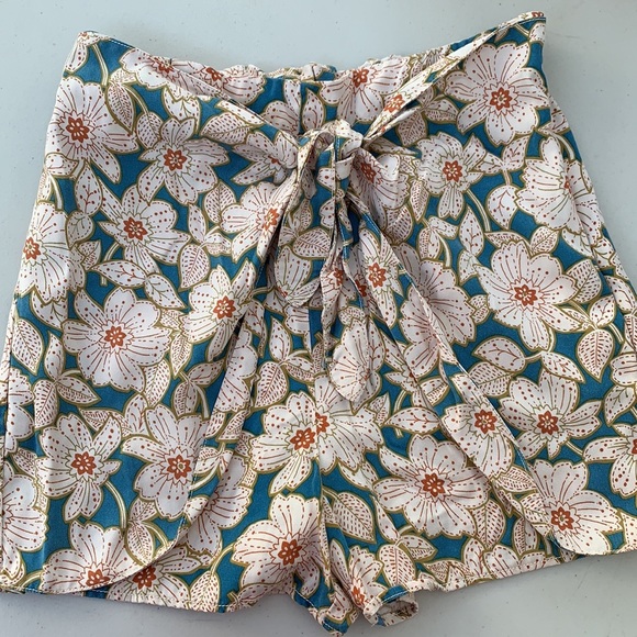 Anthropologie Georgine Floral Tie Shorts - Picture 5 of 8